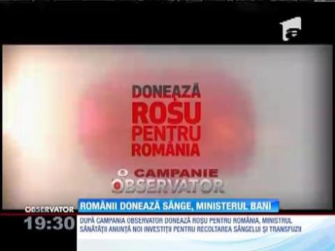 Ministrul Sănătăţii anunţă noi investiţii pentru recoltarea sângelui şi transfuzii