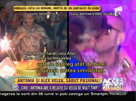 Alex Velea şi Antonia, surprinşi sărutându-se