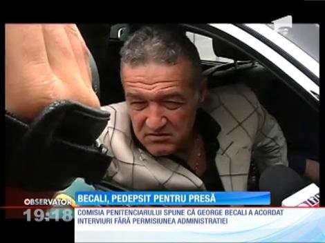 Gigi Becali, pedepsit pentru că a vorbit cu presa cât a fost liber