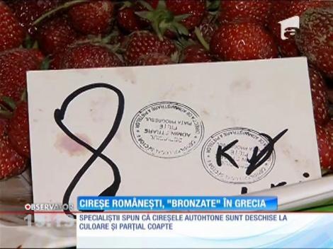 Cireşe româneşti, "bronzate" în Grecia