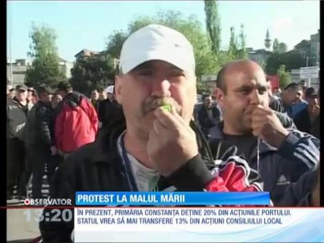 Proteste în portul Constanţa