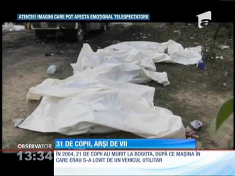 31 de copii, arşi de vii