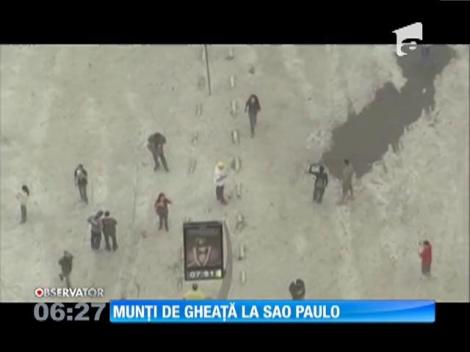 Grindină deosebit de abundentă în Brazilia