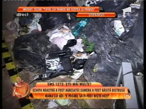 Camera furată operatorului de la ”Un Show păcătos” a fost găsită distrusă!