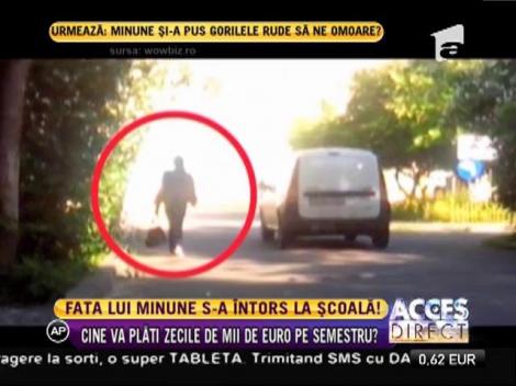 Fiica lui Adrian Minune a revenit la şcoală