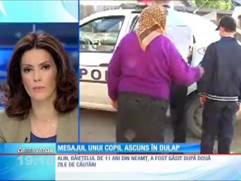 Mesajul unui copil ascuns în dulap