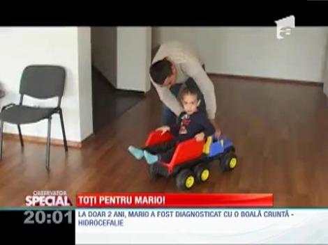 Mario a fost diagnosticat cu o boală cruntă, hifrocefalie