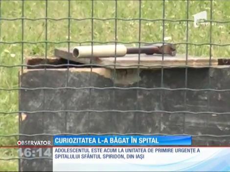 Adolescent grav rănit de explozia unui proiectil