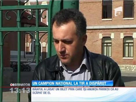 Campion naţional la tir, dispărut de acasă