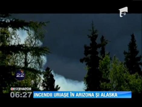 Incendii uriaşe în Arizona şi Alaska