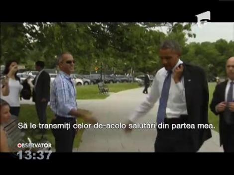 Barack Obama, la plimbare în Washington