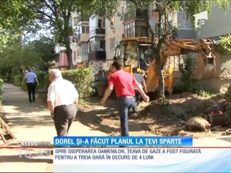 Dorel şi-a făcut planul la ţevi sparte