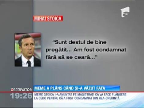 Meme Stoica a plâns când şi-a văzut fata