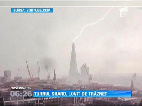 Cea mai înaltă clădire din Europa occidentală a fost lovită de trăznet