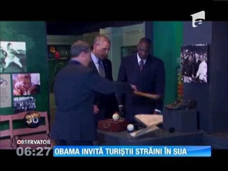 Barack Obama invită turiştii străini în SUA