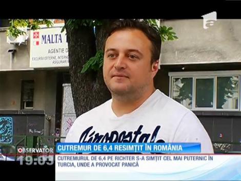 Cutremur de 6,4 resimțit în România