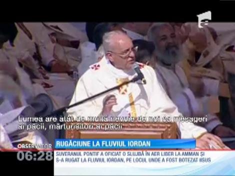 Papa Francisc, rugăciune la fluviul Iordan