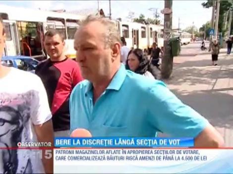 Bere la discreție lângă secția de vot