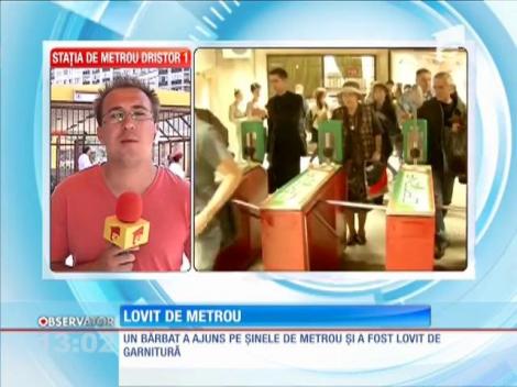 Bărbat lovit de metrou