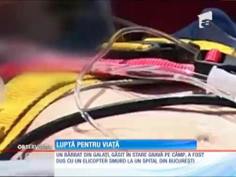 Un bărbat din Galați se luptă pentru viată dupa ce a căzut din căruţă