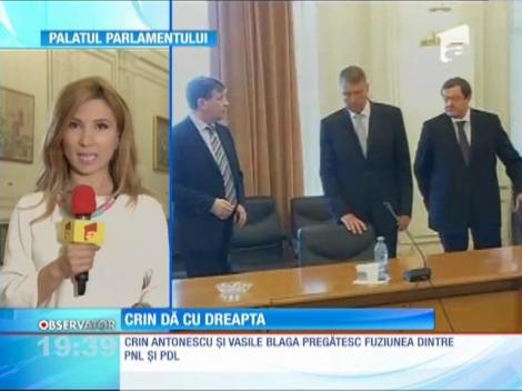 Crin Antonescu şi Vasile Blaga pregătesc fuziunea dintre PDL şi PNL