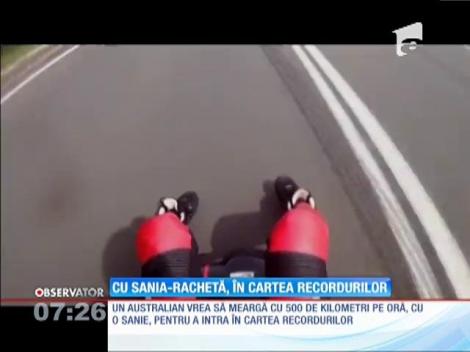 Vrea să gonească cu 500 km/h pe o sanie!
