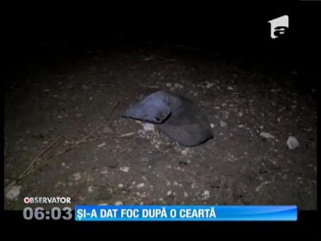 Și-a dat foc după o ceartă cu soția și fiul
