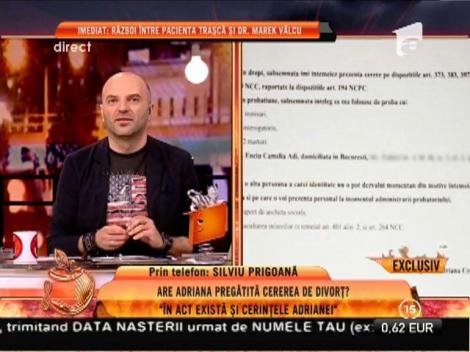 Silviu Prigoană, despre Adriana: "Mai bine se făcea artista, nu ziaristă"