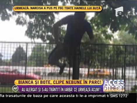 Bianca Drăguşanu şi Bote, clipe nebune în parc!