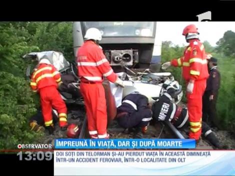 Doi soţi din Telorman au murit striviţi de tren
