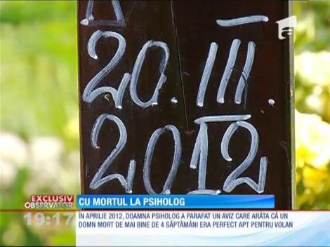 La Râmnicu Vâlcea, un psiholog eliberează avize psihologice persoanelor decedate