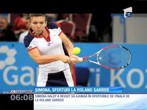 Simona Halep s-a calificat în sferturile de finală de la Roland Garros