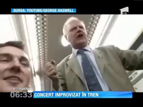 Un englez a improvizat un concert într-un tren cu navetişti