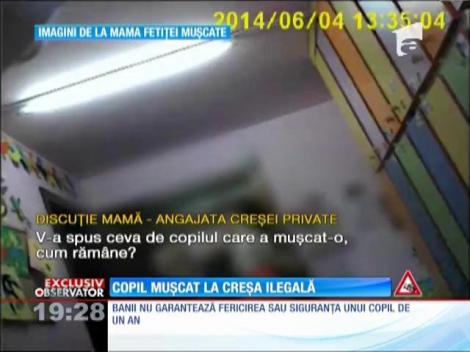 Copil muşcat la creşă ilegală