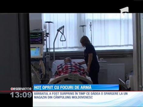 Hoţ oprit cu focuri de armă