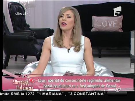 Laur, speriat de regimul alimentar adoptat de Oana!