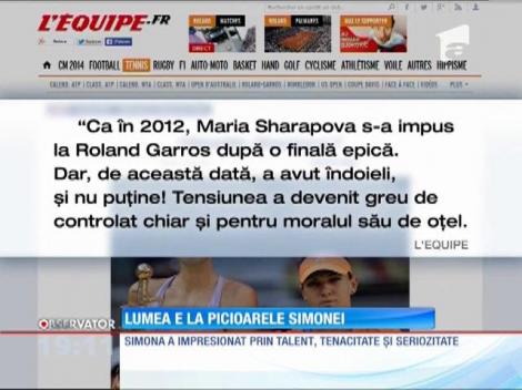 Presa străină elogiază evoluția Simonei Halep din finala de la Roland Garros