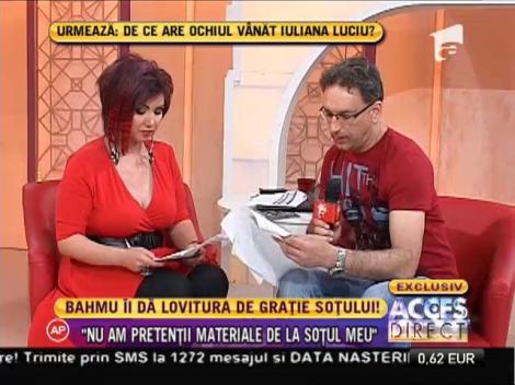 Adriana Bahmuțeanu nu are nicio pretenție financiară în urma unui eventual divorț!