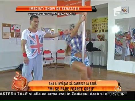 Ana Mocanu ia lecții de dans la bară