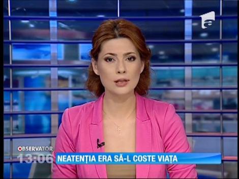 Neatenția era să-l coste viața pe un șofer