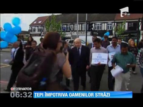 Ţepi pentru oamenii străzii, în Londra