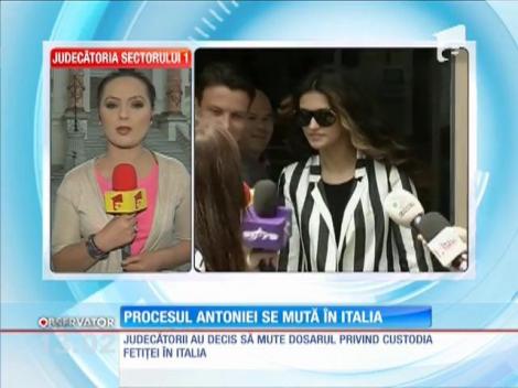 Judecătorii au decis să mute dosarul privind custodia fetiţei Antoniei în Italia