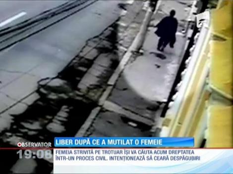 Judecătorii au lăsat liber un şofer care a strivit cu maşina o femeie, pe trotuar!