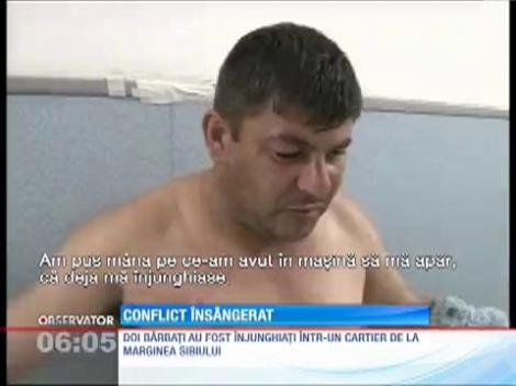 Doi bărbaţi au fost bătuţi şi înjunghiaţi, în Sibiu