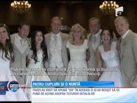 3 surori şi un frate s-au căsătorit în aceeaşi zi, în cadrul unei singure ceremonii