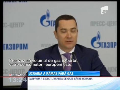 Ucraina a rămas fără gaz rusesc