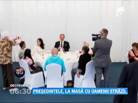 Noul preşedinte al Slovaciei, la masă cu oamenii străzii