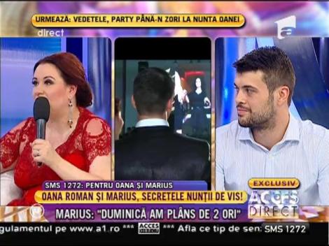 Marius: ”Am plâns când am văzut surpriza Oanei!”