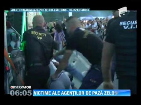 IMAGINI ŞOCANTE! / Agenţii de pază agresivi din Timişoara, agresivi şi cu familiile membrilor trupei Cargo