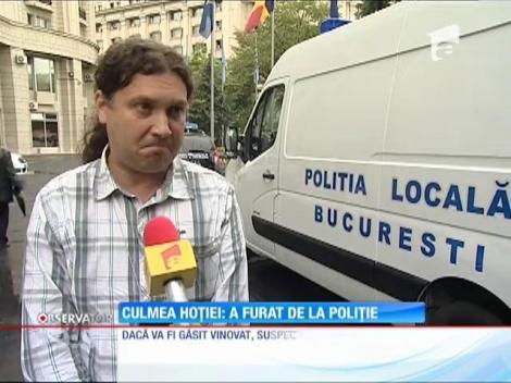 Un tânăr din Capitală a vrut să fure capacele de la un autoturism al poliţiei